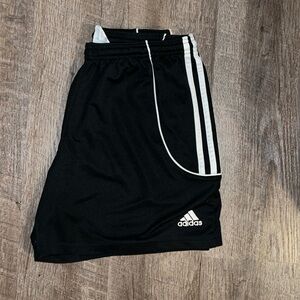 Adidas Black Shorts with White Accents